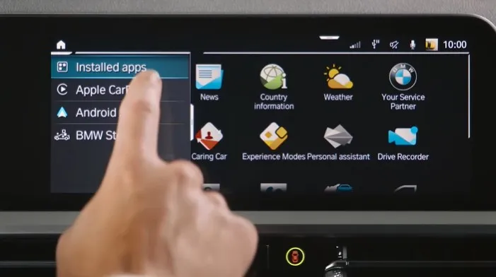 BMW display car setting