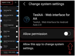 These permissions are the final permissions required by the app on your android device for the usage of android auto on the Tesla.