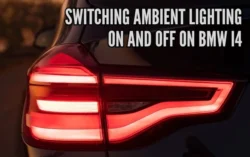 Switching ambient lighting on and off on BMW i4
