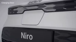 charging door closed on white kia niro