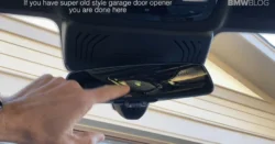 BMW button homelink on rear view mirror
